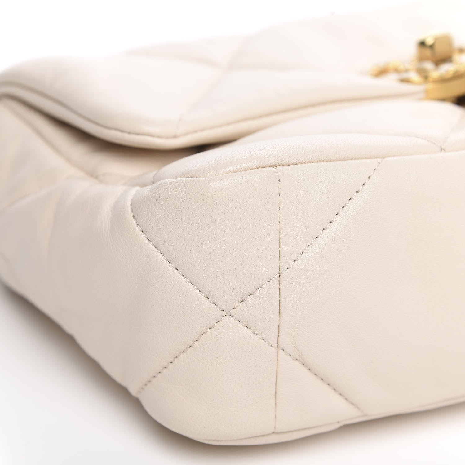 Chanel Lambskin Quilted Medium 19 Flap Beige 9 of 11