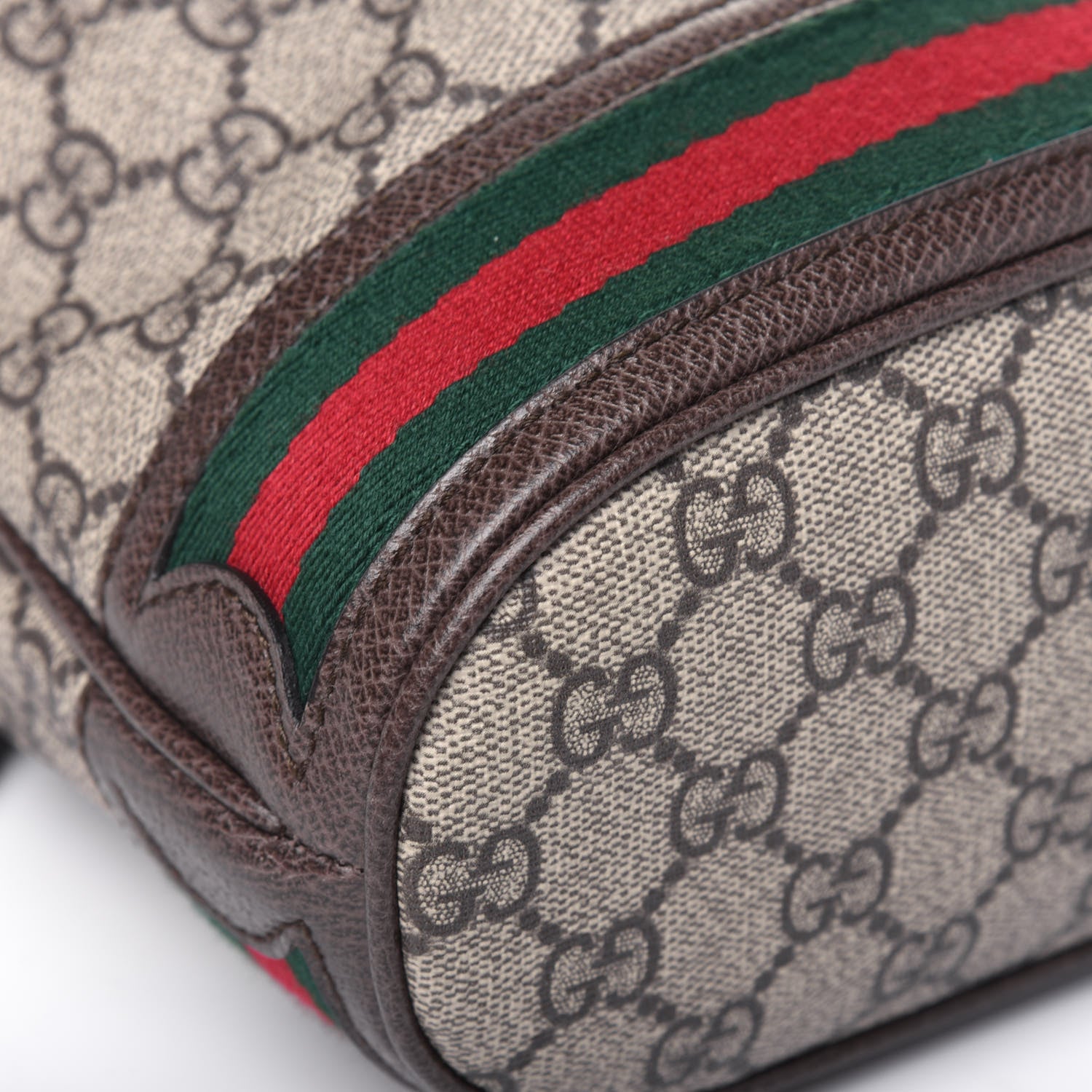Gucci GG Supreme Monogram Web Small Ophidia Bucket Bag Brown 13 of 15