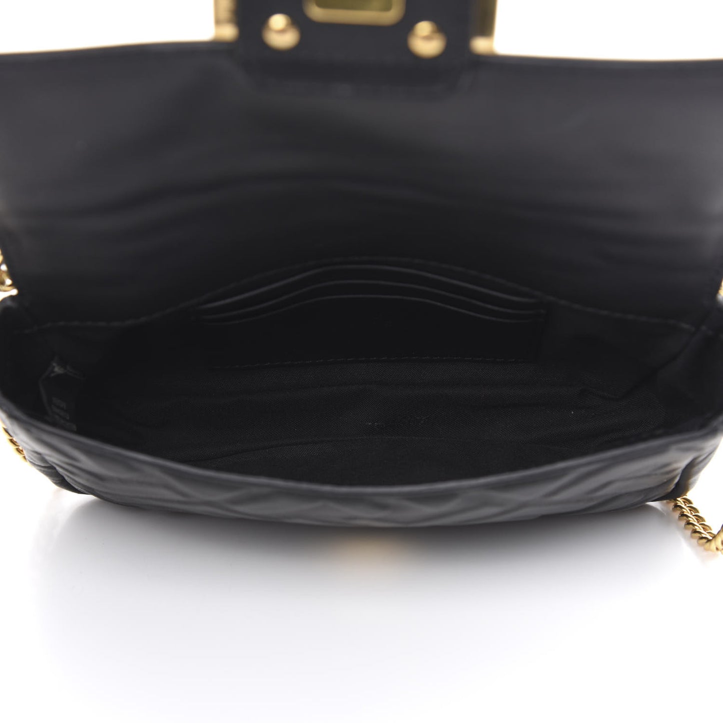 Nappa FF 1974 Embossed Mini Baguette Black