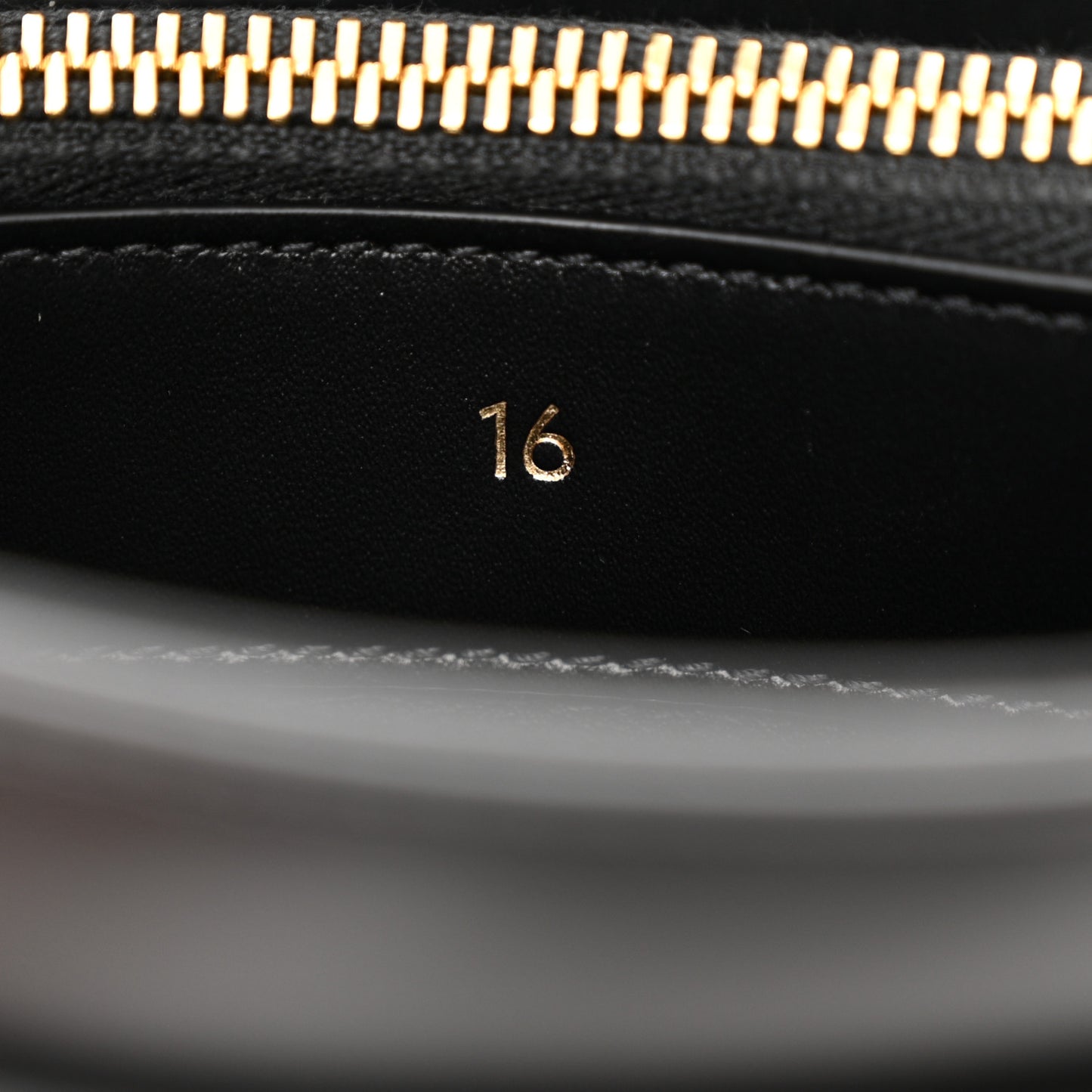 Satinated Calfskin Mini 16 Top Handle Bag Black