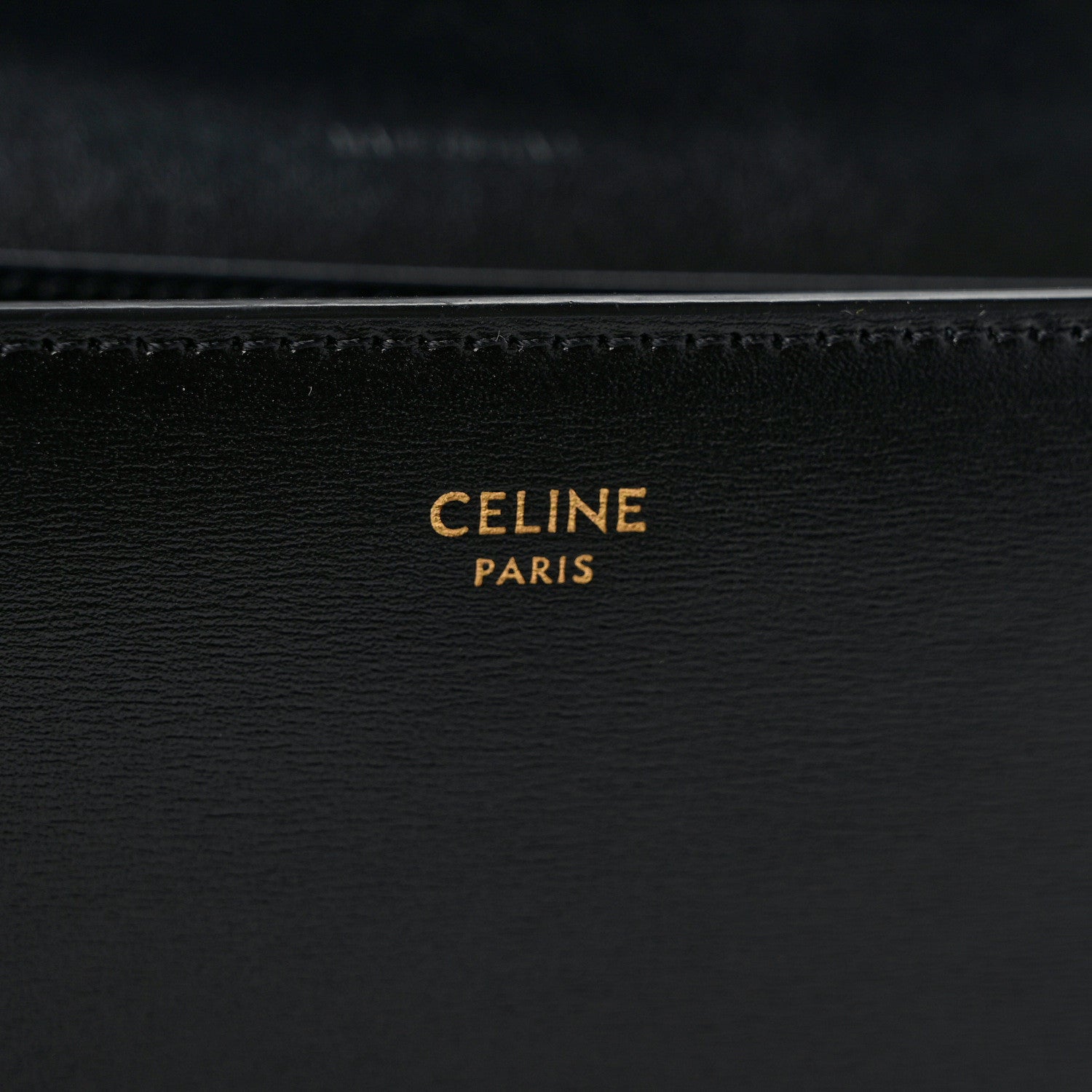 Celine Shiny Calfskin Triomphe Margo Wallet on Chain Black 6 of 10