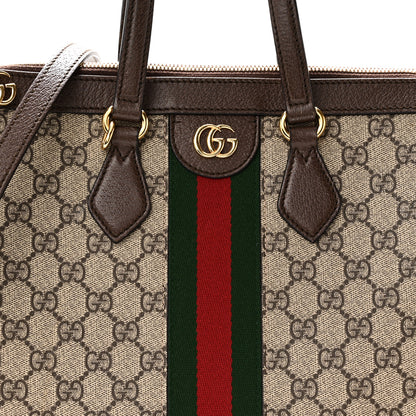 Gucci GG Supreme Monogram Web Medium Ophidia Tote Bag Brown 8 of 10