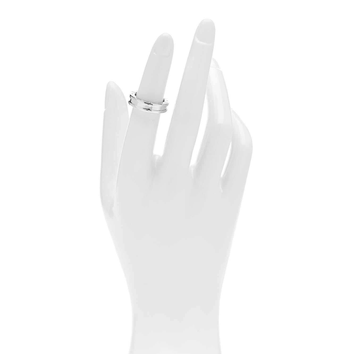 Bulgari 18K White Gold B.Zero1 One-Band Ring 48 4.5 2 of 4