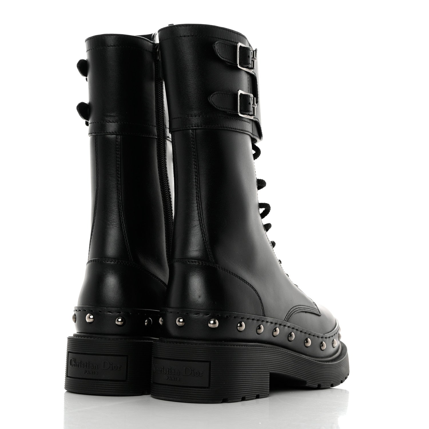 Christian Dior Calfskin Diorquake 25mm Combat Boots 36.5 Black 4 of 8