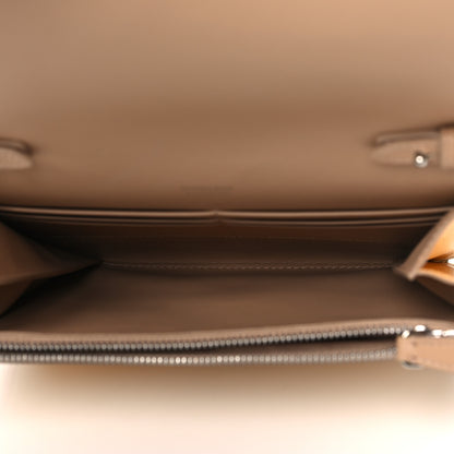 Burberry Metallic Calfskin Monogram TB Flat Crossbody Bag Gold 5 of 9