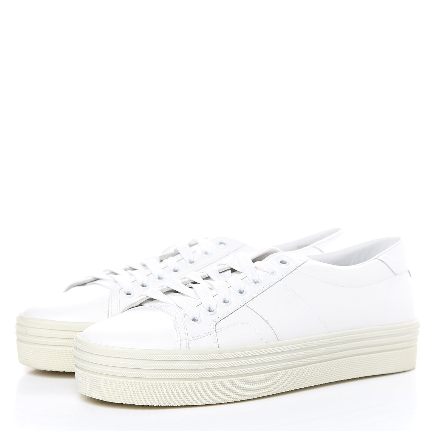 Calfskin Court Sneakers 42 White