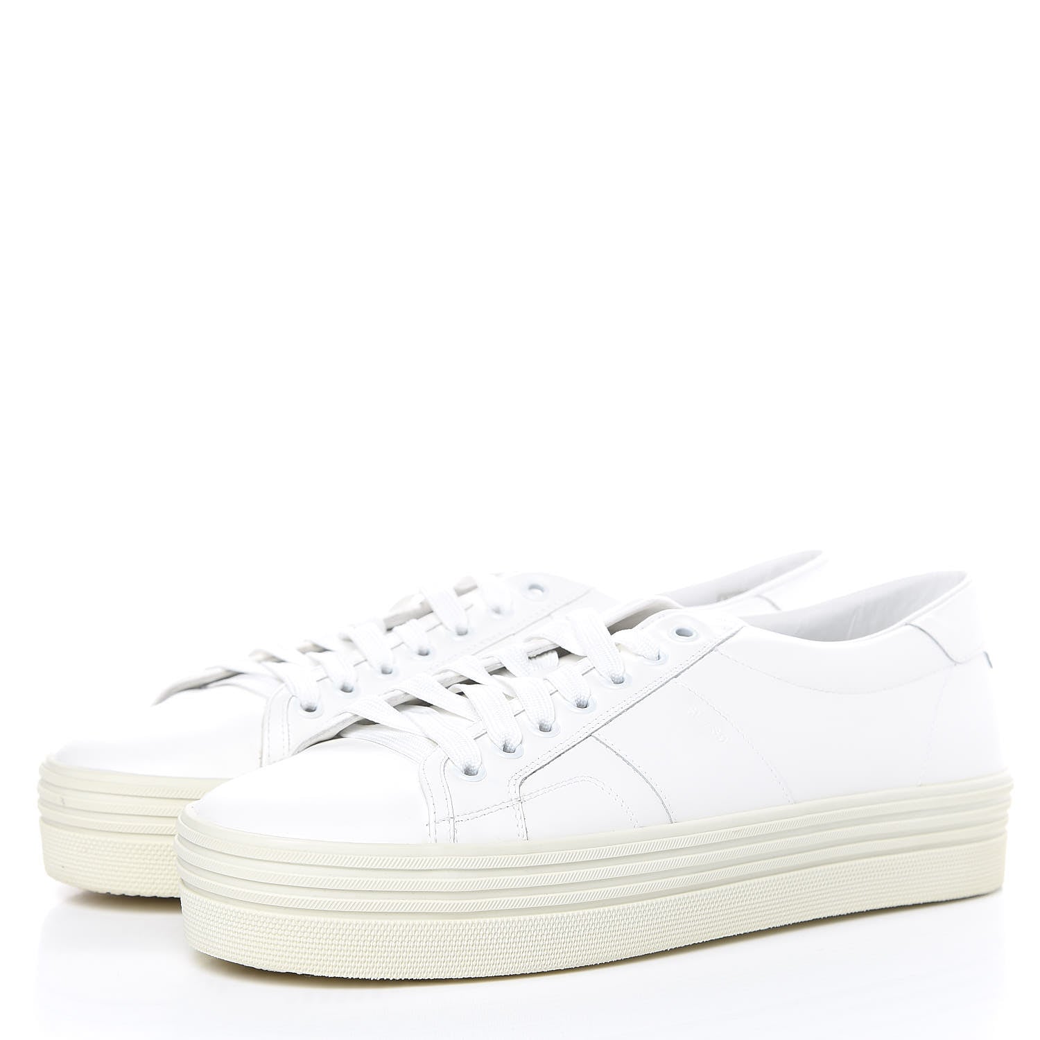 Saint Laurent Calfskin Court Sneakers 42 White 3 of 9