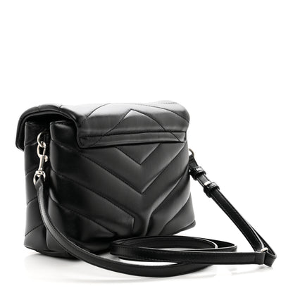 Saint Laurent Calfskin Y Quilted Monogram Toy Loulou Crossbody Bag Black 3 of 10