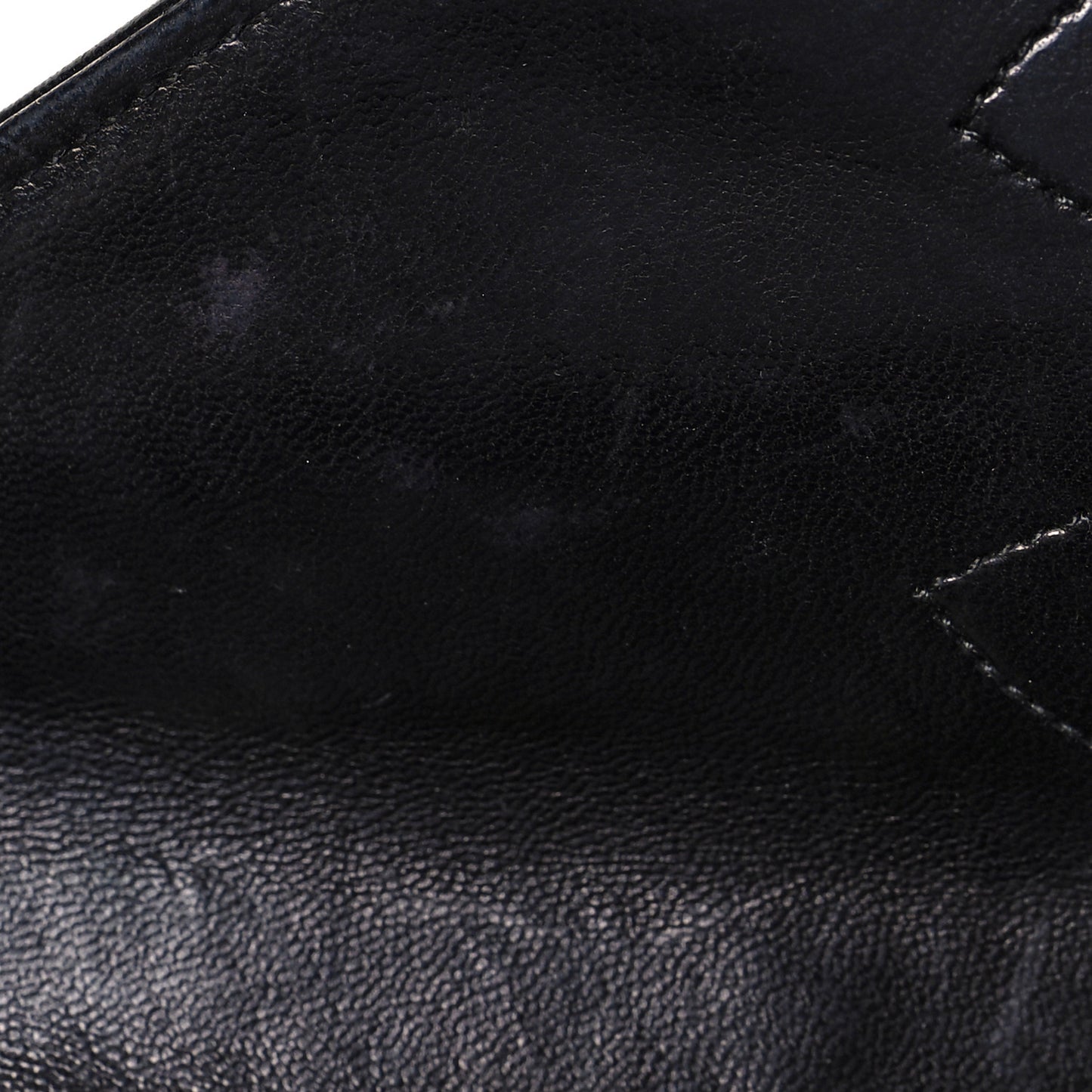Lambskin Diamond Stitch Envelope Single Flap Black