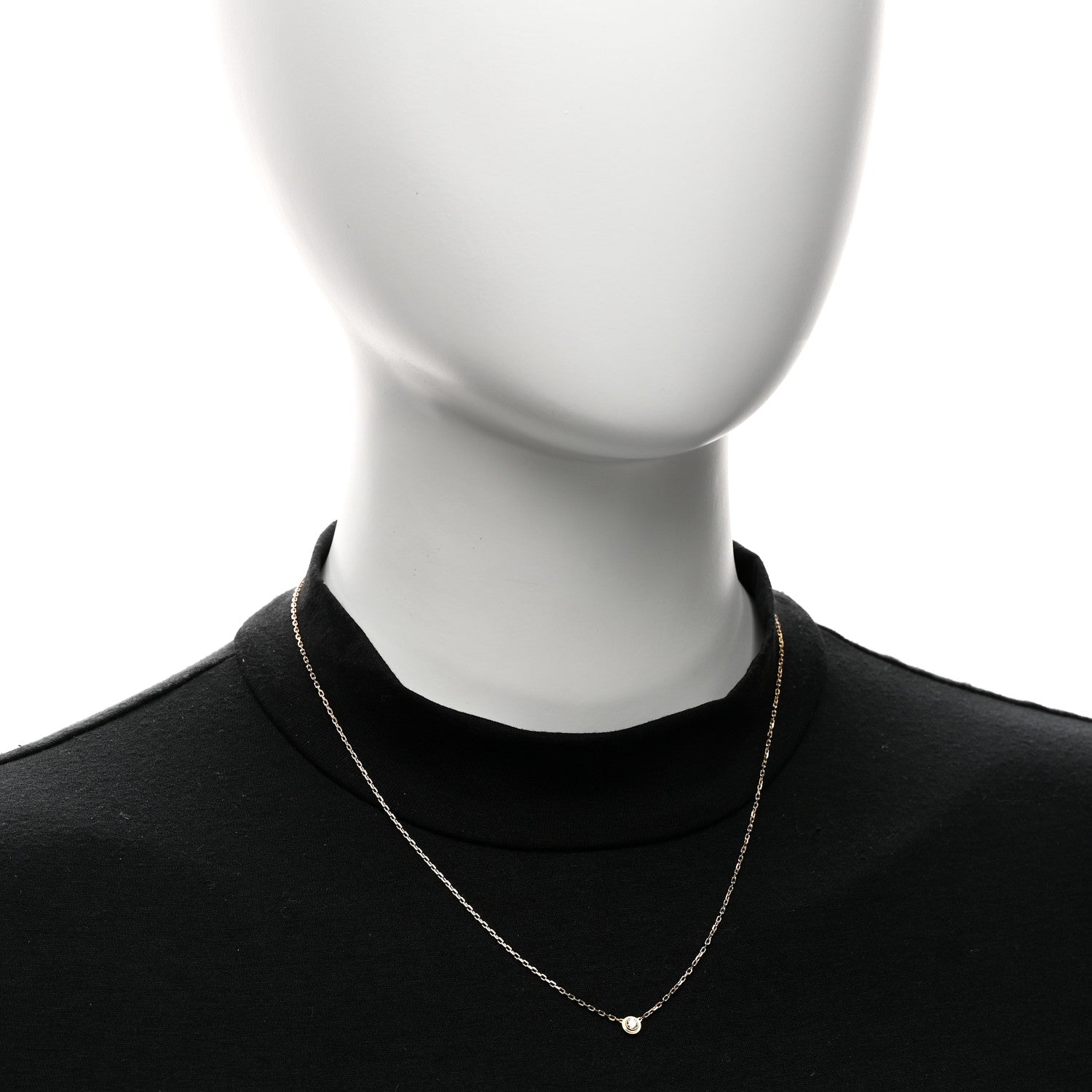 Cartier 18K Yellow Gold Diamond SM D'Amour Pendant Necklace 2 of 5