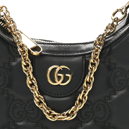 Gucci Calfskin GG Matelasse Mini Hobo Shoulder Bag Black 8 of 11