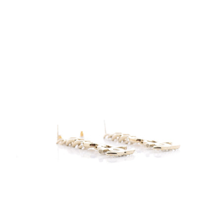 Chanel Metal Crystal CC Vendome CC Dangle Earrings Gold 3 of 5