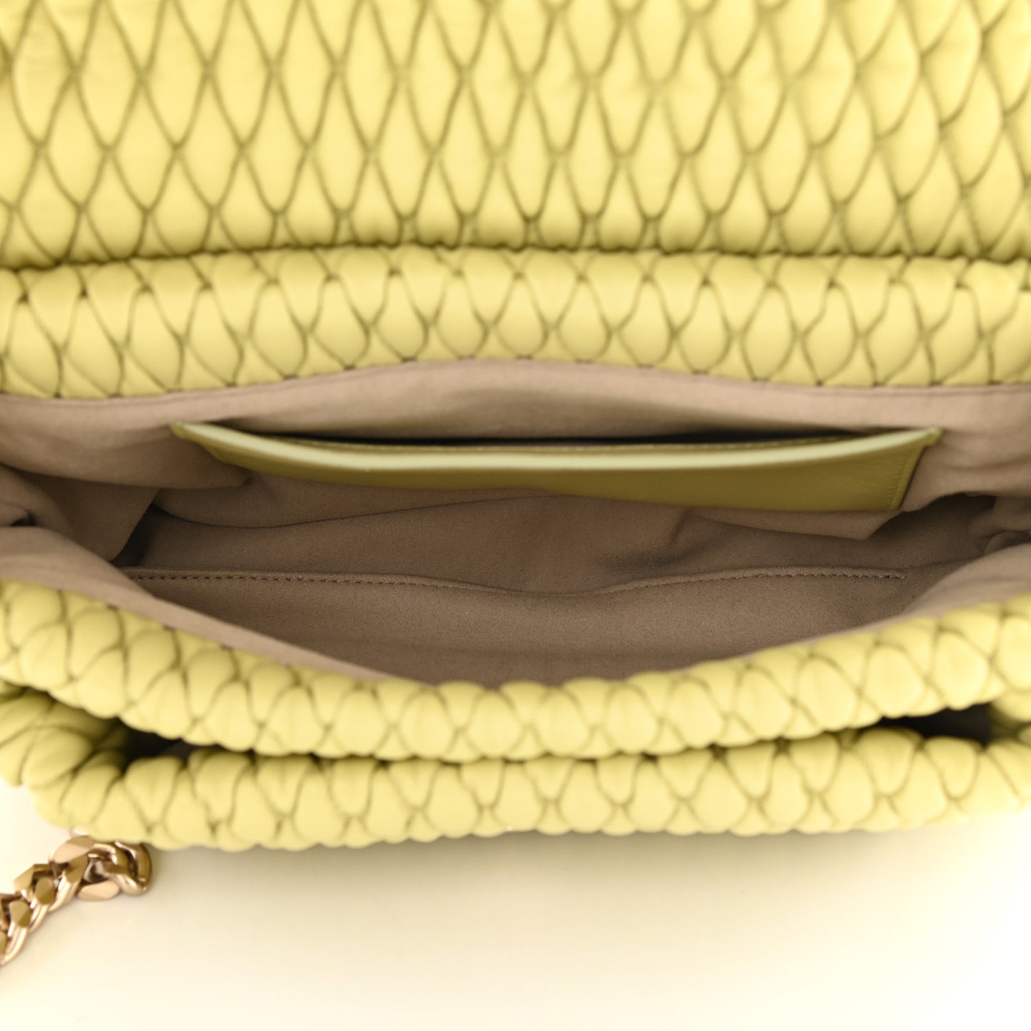 Lambskin Quilted PS Harris Small Shoulder Bag Pale Green