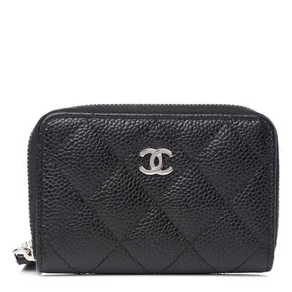 Chanel Caviar Quilted Zip Coin Purse Black 1 of 8