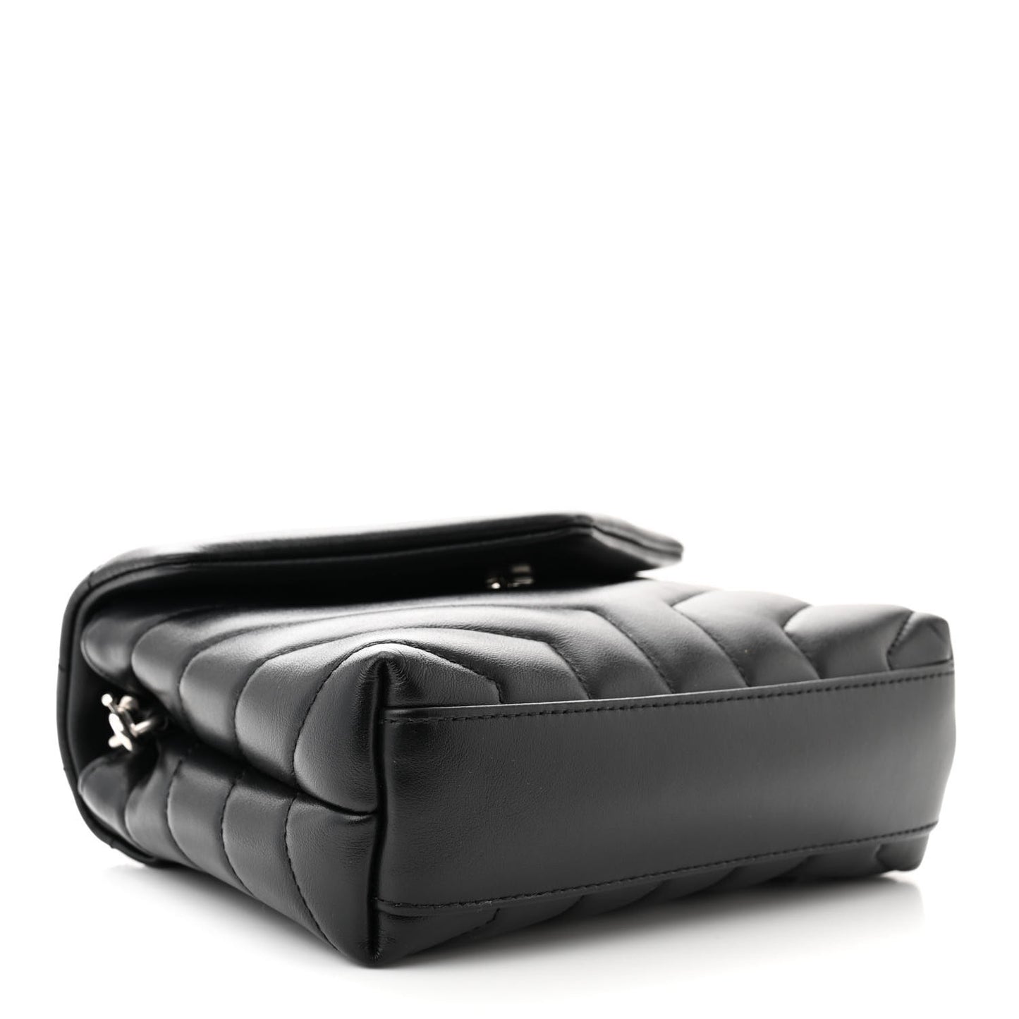 Calfskin Y Quilted Monogram Toy Loulou Crossbody Bag Black
