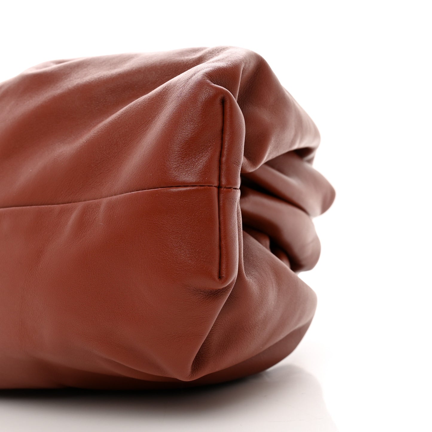 Smooth Butter Calf The Pouch Oversized Clutch Rust