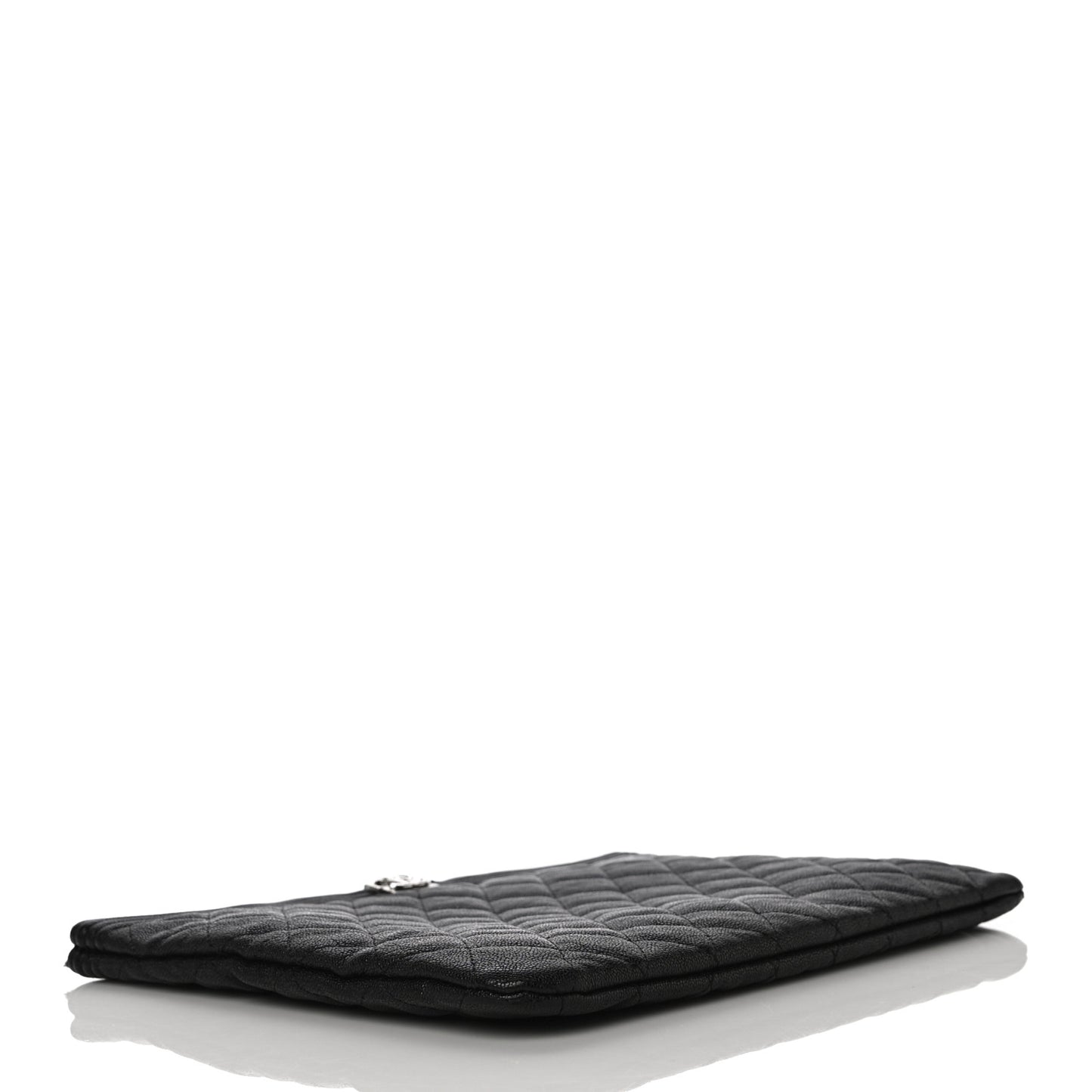 Caviar Quilted Medium Boy Cosmetic Case Black