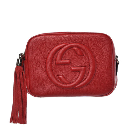 Gucci Pebbled Calfskin Small Soho Disco Bag Vibrant Red 1 of 7