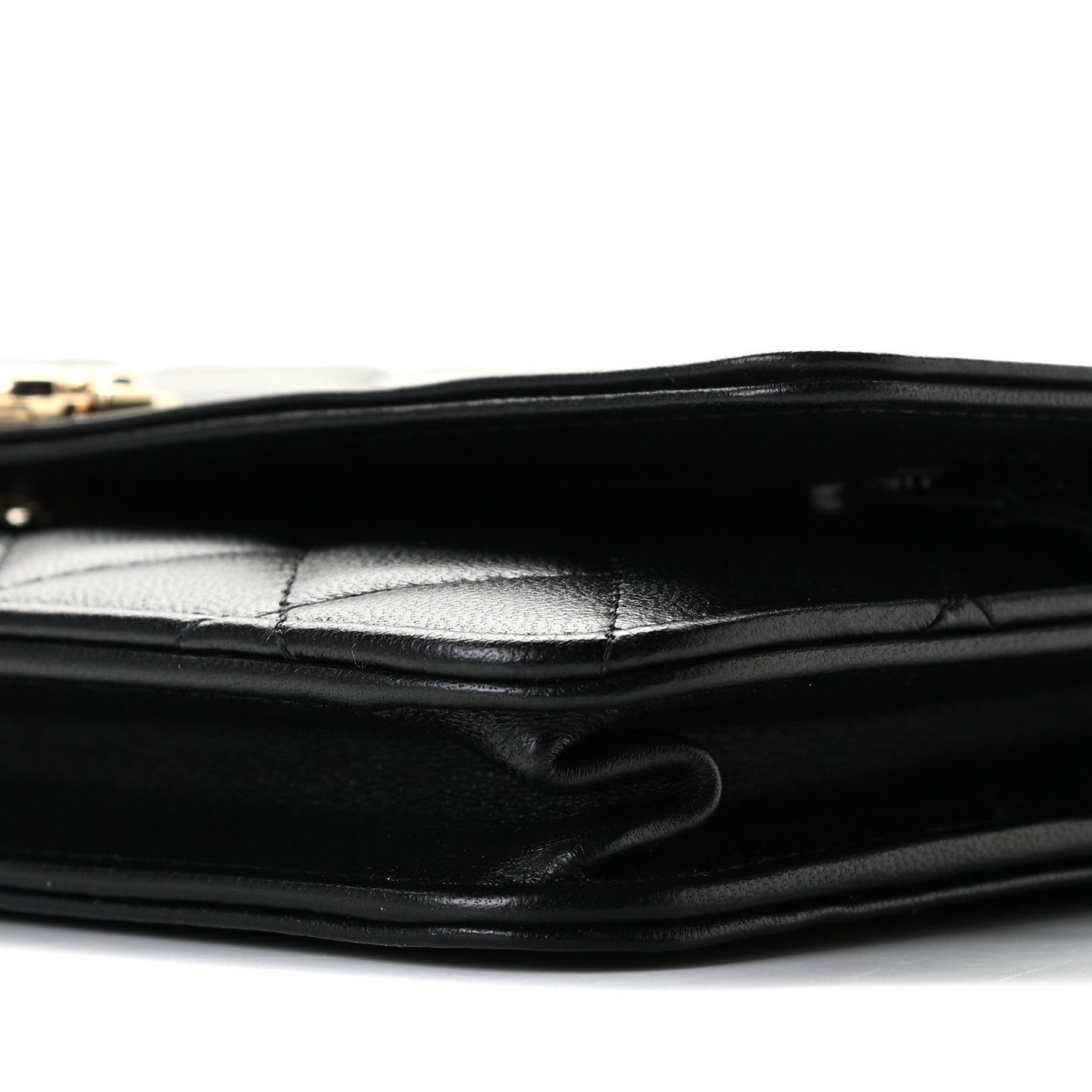 Chanel Lambskin Quilted Boy Wallet On Chain WOC Black 9 of 10