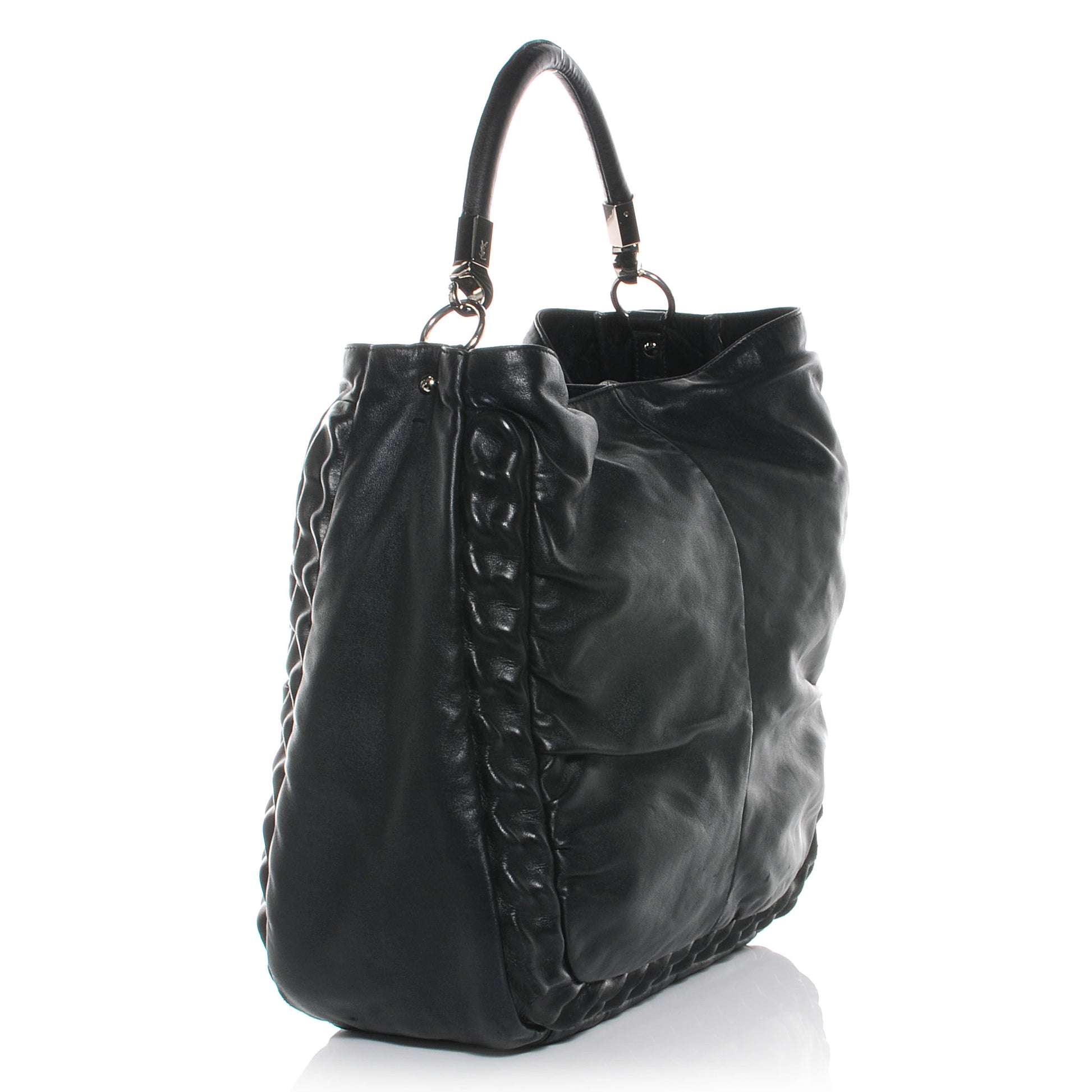 Saint Laurent Leather Large Roady Covered Chain Hobo Black 3 of 8