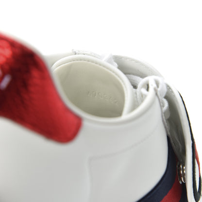 Gucci Calfskin Ayers Web Blind for Love Embroidered Womens Ace Sneakers 36.5 White 9 of 10