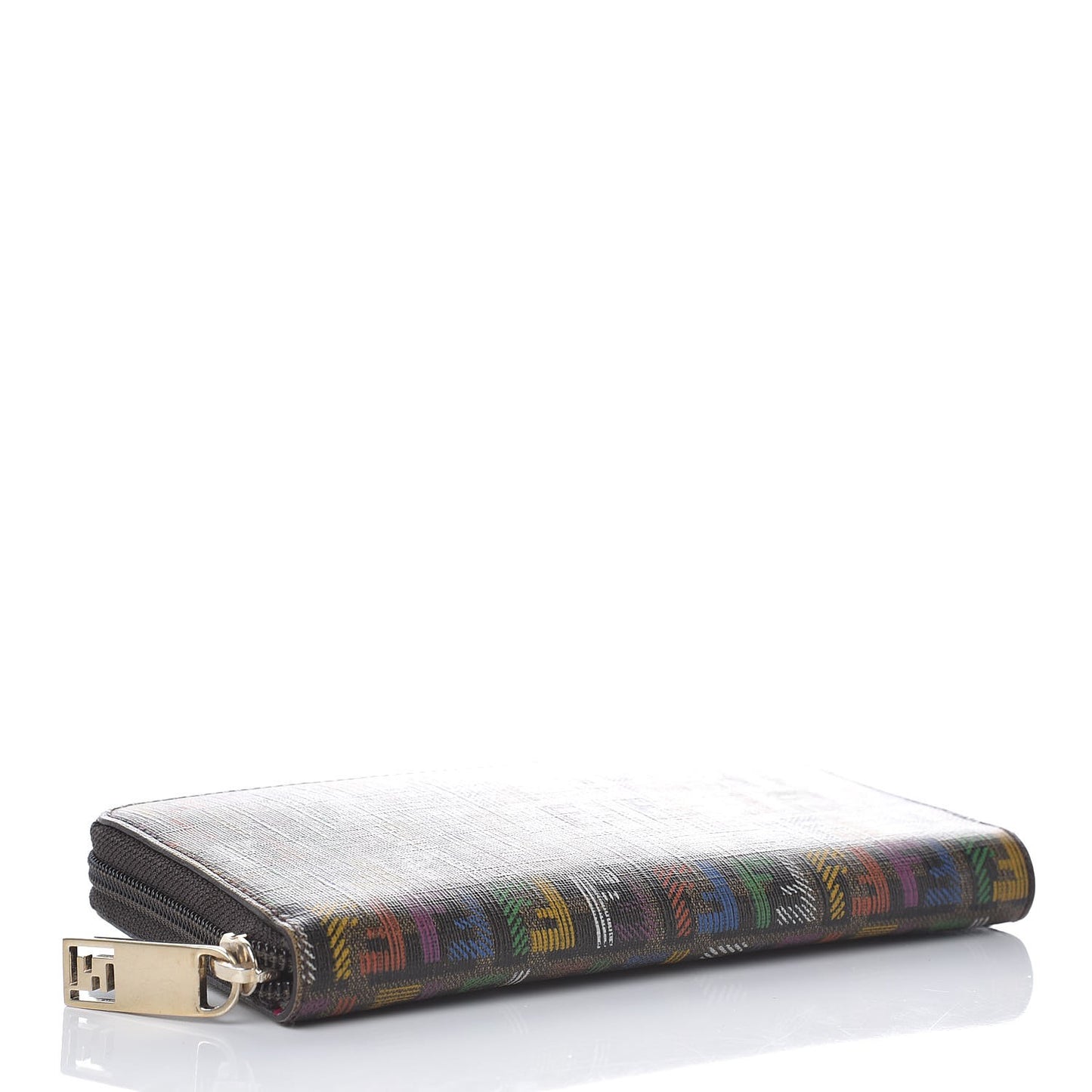 Zucca Spalmati FF Multicolor Zip Around Wallet Multicolor Fuchsia