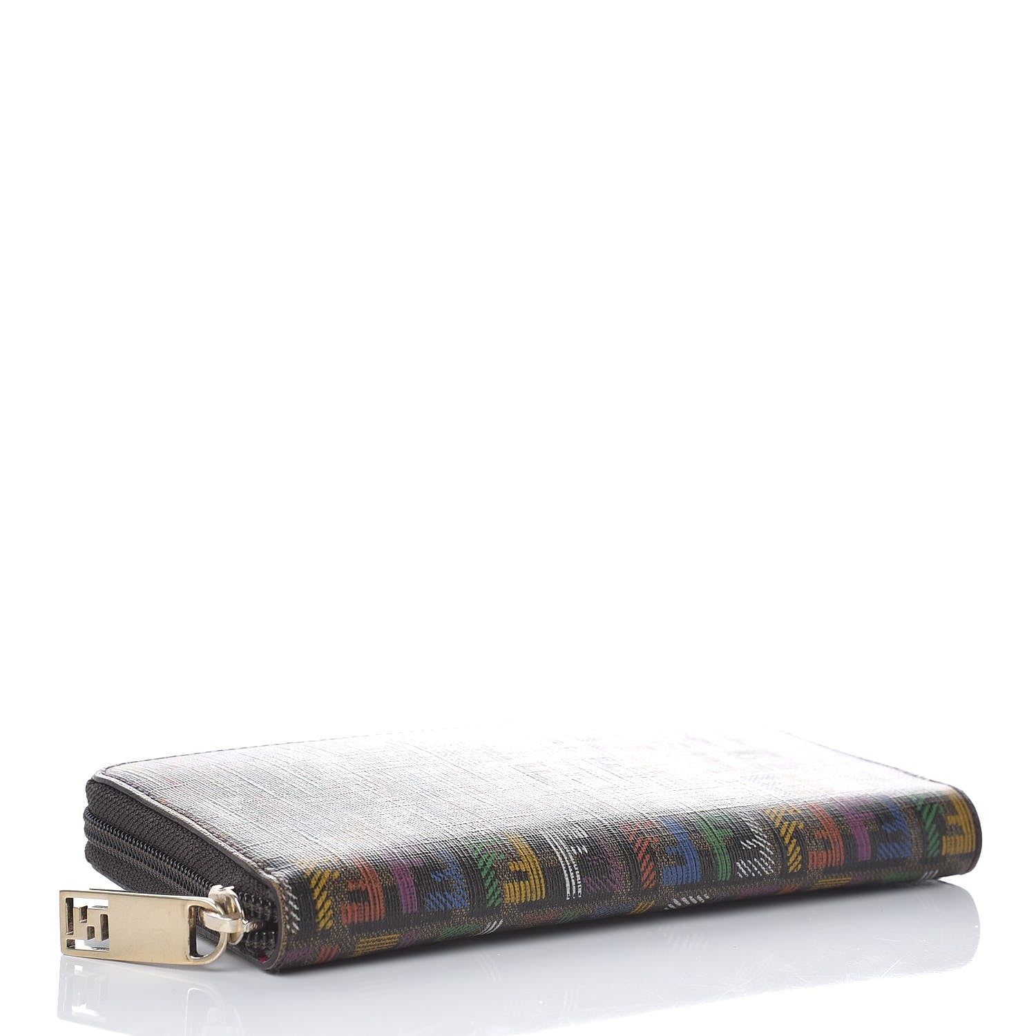 Fendi Zucca Spalmati FF Multicolor Zip Around Wallet Multicolor Fuchsia 4 of 8