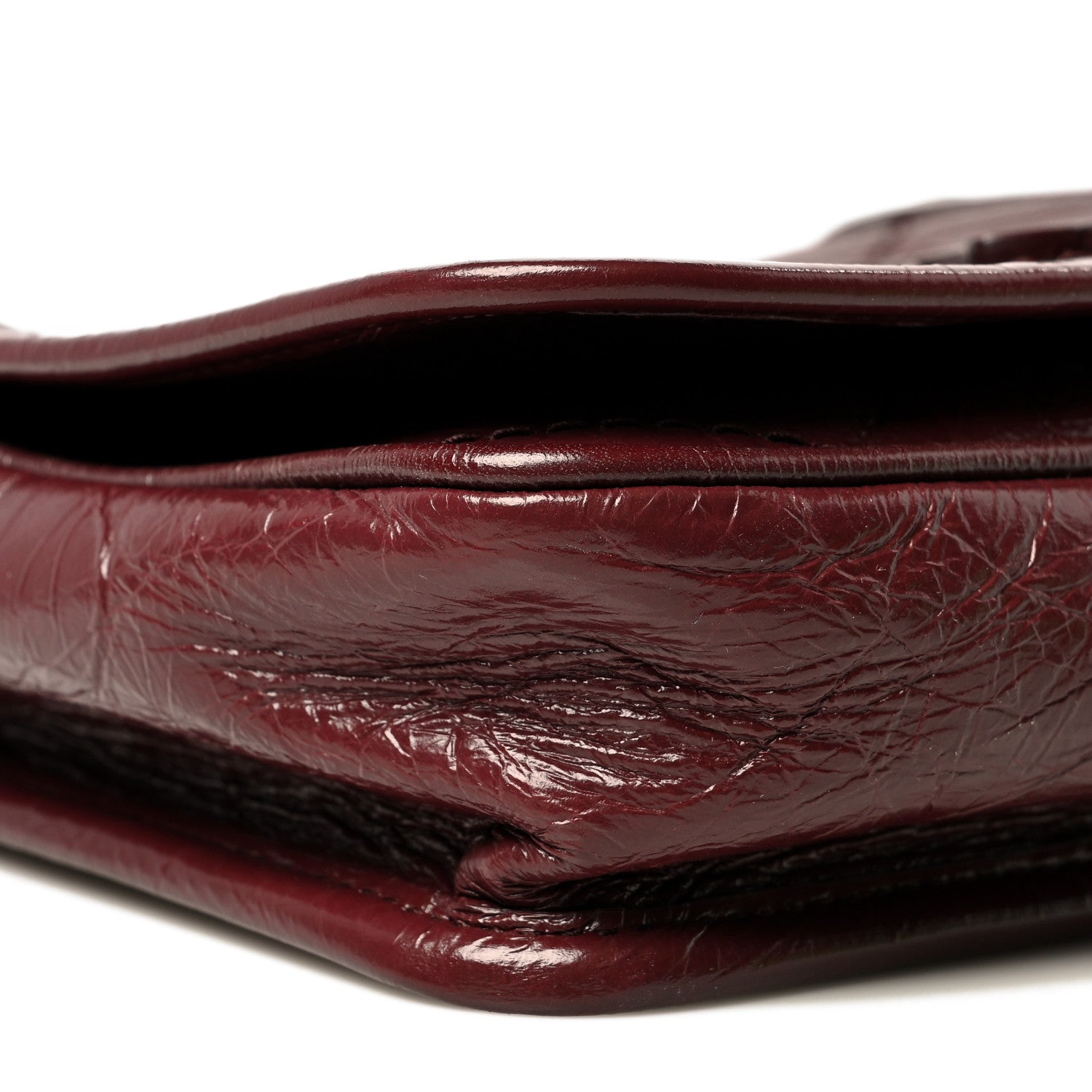 Saint Laurent Crinkled Calfskin Matelasse Monogram Niki Chain Wallet Dark Legion Red 9 of 10