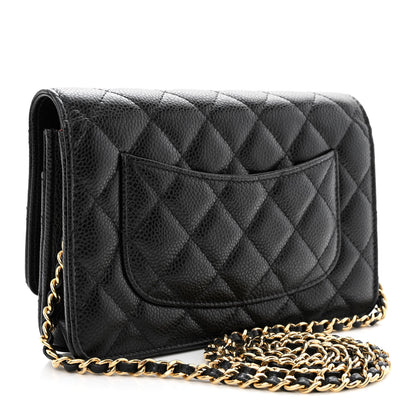 Chanel Caviar Quilted Wallet on Chain WOC Black 3 of 13