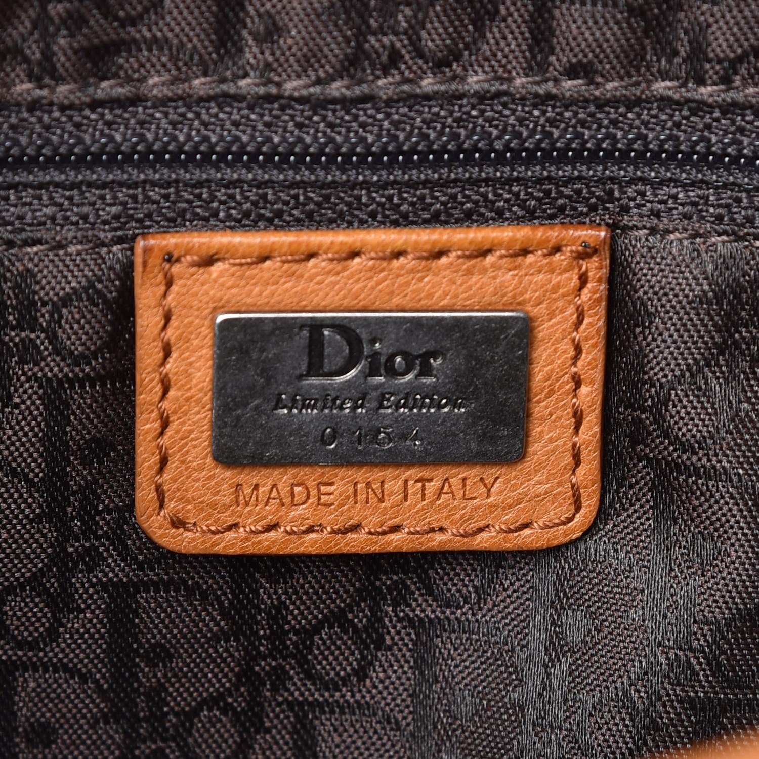 Christian Dior Lambskin Laser Cut Saddle Bag Tan 6 of 8
