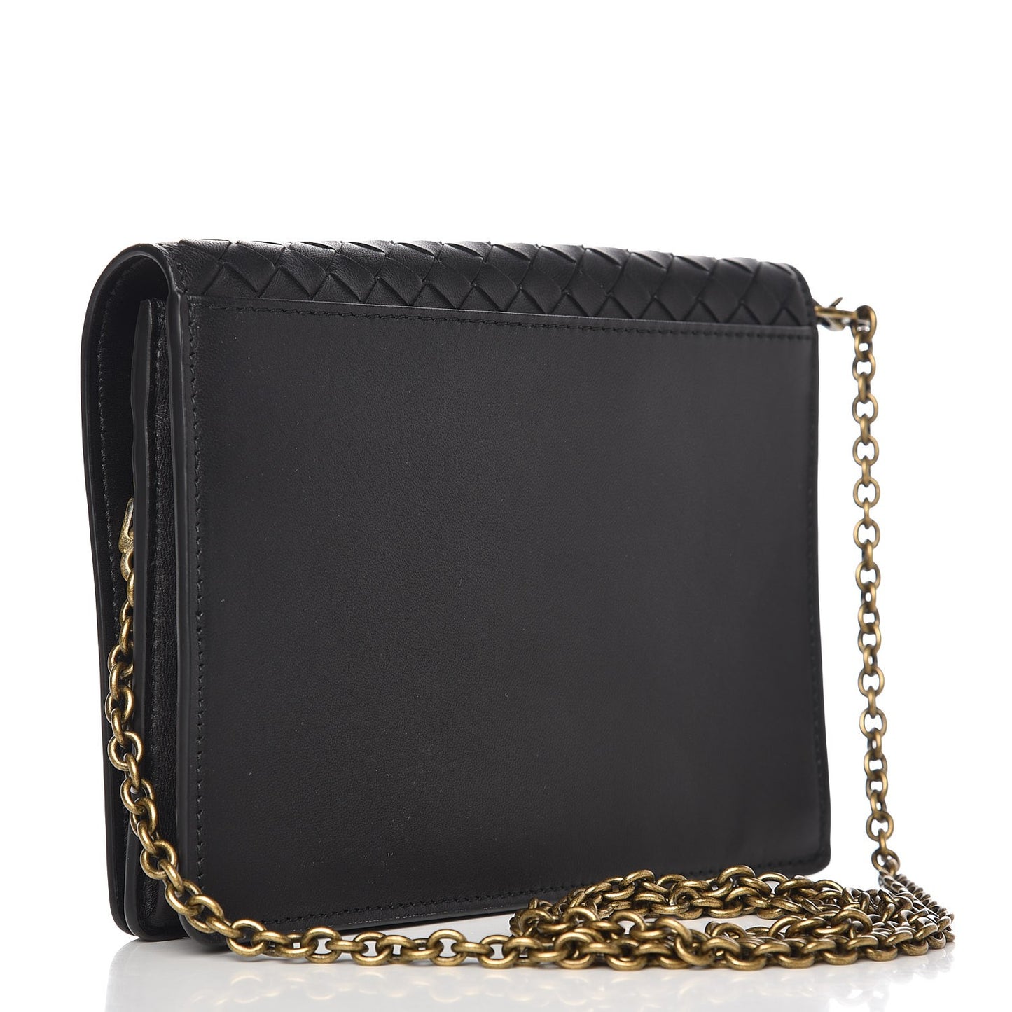 Nappa Intrecciato Chain Wallet Nero Black