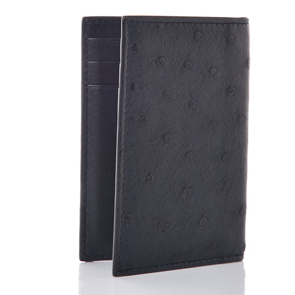 Prada Ostrich Card Holder Blue 3 of 9
