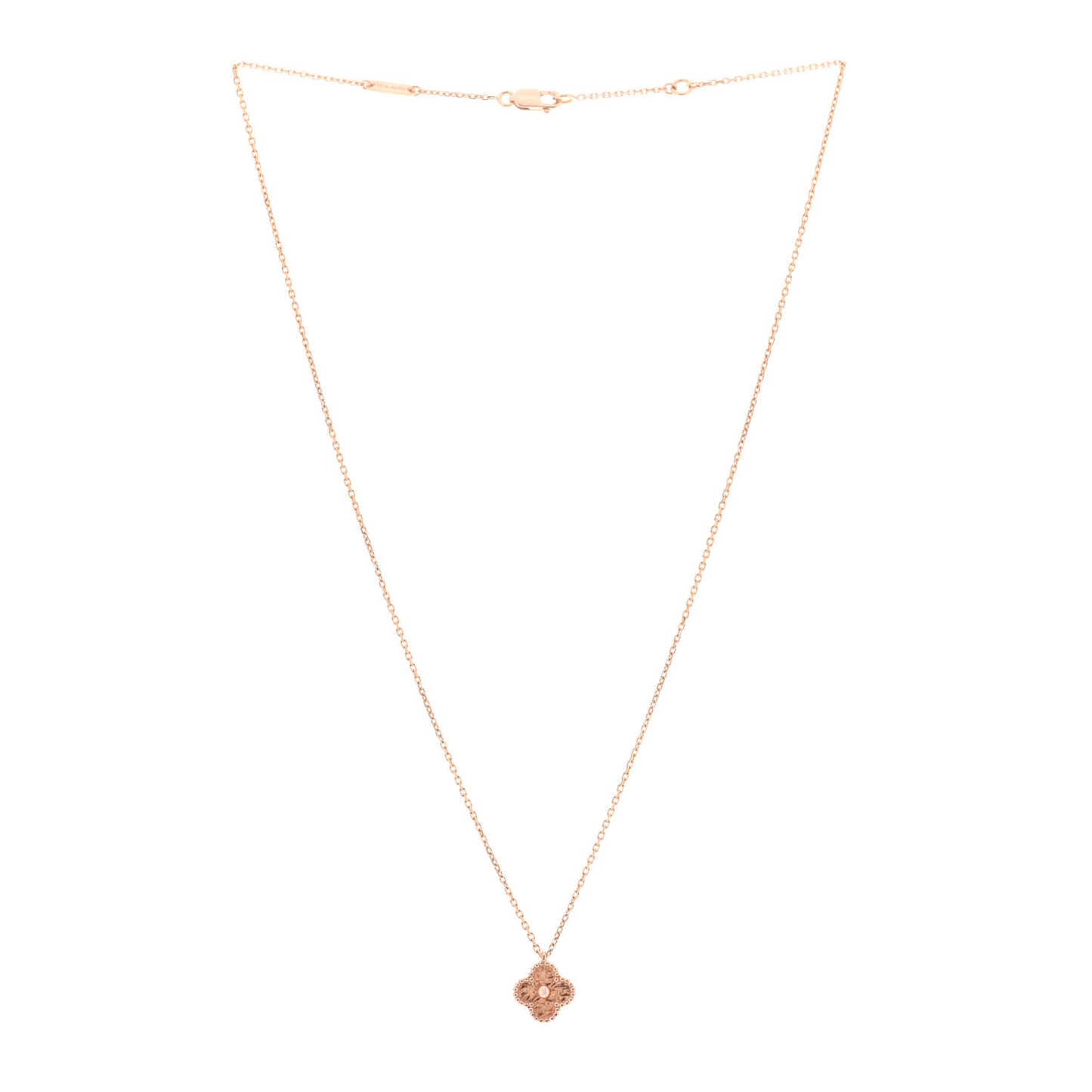 18K Rose Gold Sweet Alhambra Pendant Necklace