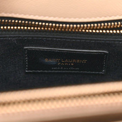 Saint Laurent Grain De Poudre Matelasse Chevron Monogram Shopping Bag Nude Powder 6 of 9