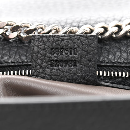 Gucci Calfskin Studded Medium Miss Bamboo Shoulder Bag Black 7 of 11