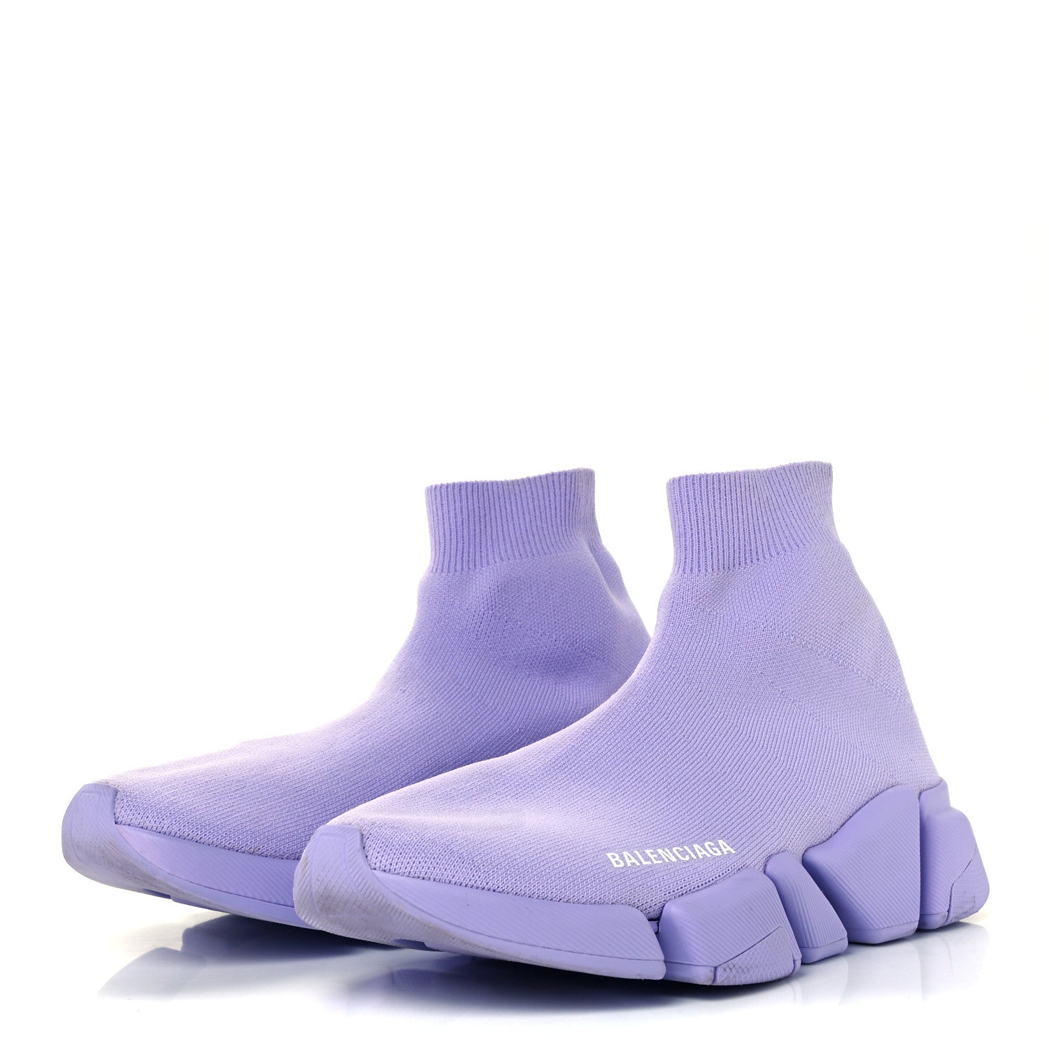 Balenciaga Technical 3D Recycled Knit Womens Speed 2.0 Sneakers 39 Monocolor Lilla 2 of 11