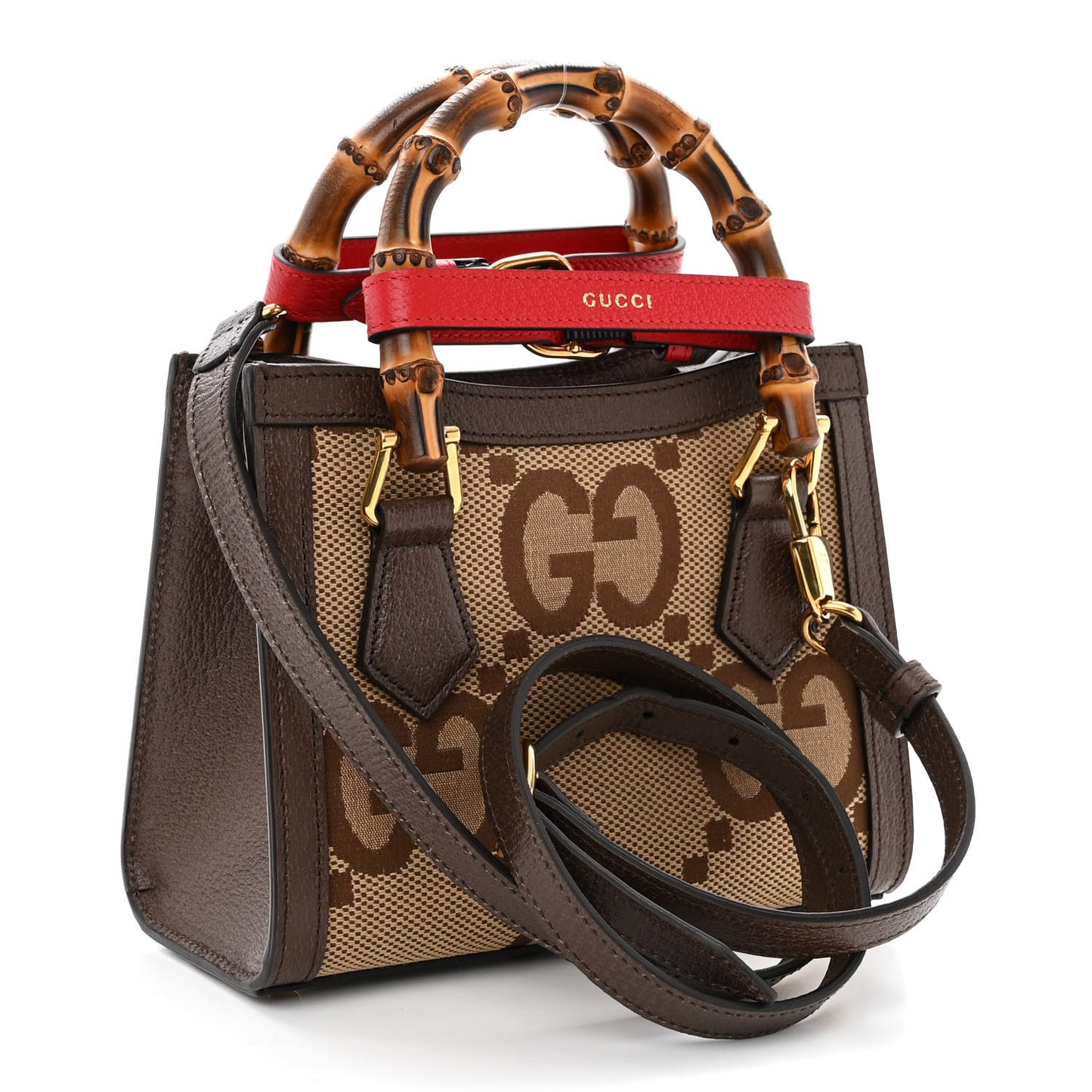 Monogram Jumbo GG Textured Dollar Calfskin Mini Diana Tote Bag Camel Ebony New Acero Pomegranate Red