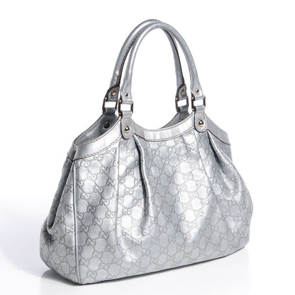 Gucci Guccissima Medium Sukey Tote Silver 3 of 7
