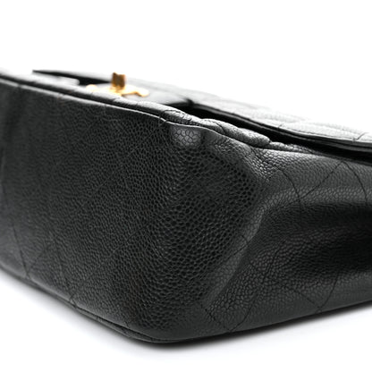 Chanel Caviar Quilted Jumbo Double Flap Black 9 of 12