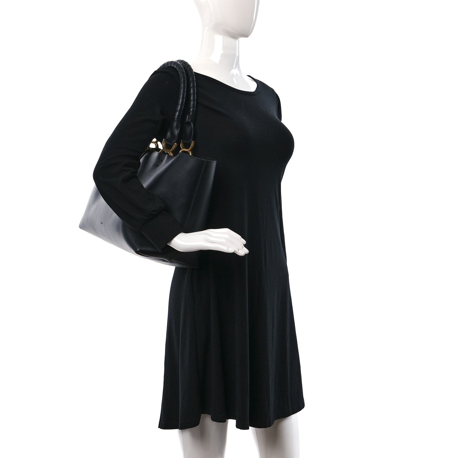 Chloe Calfskin Small Marcie Tote Black 1 of 9