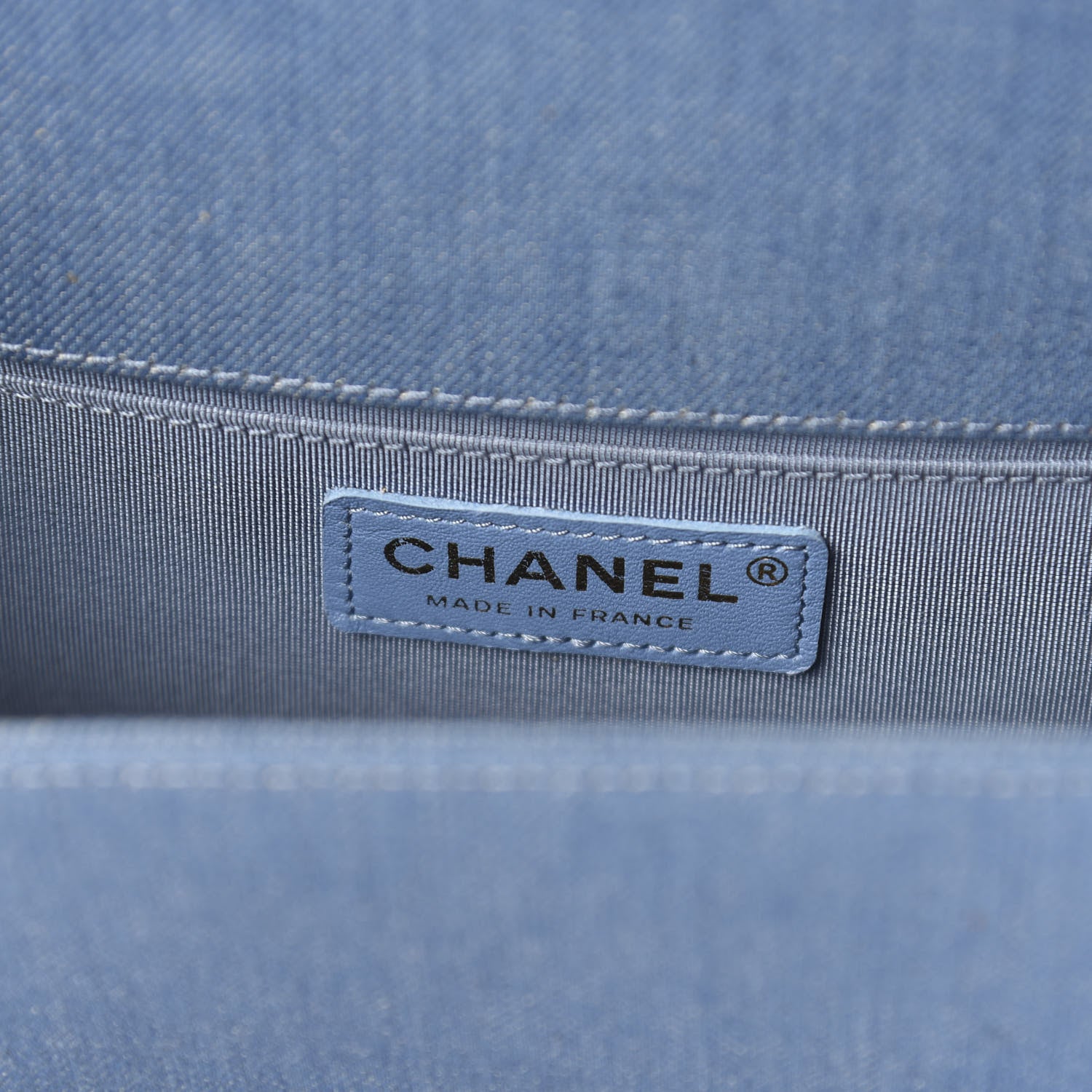 Chanel Denim Pleated Medium Boy Flap Light Blue 8 of 10