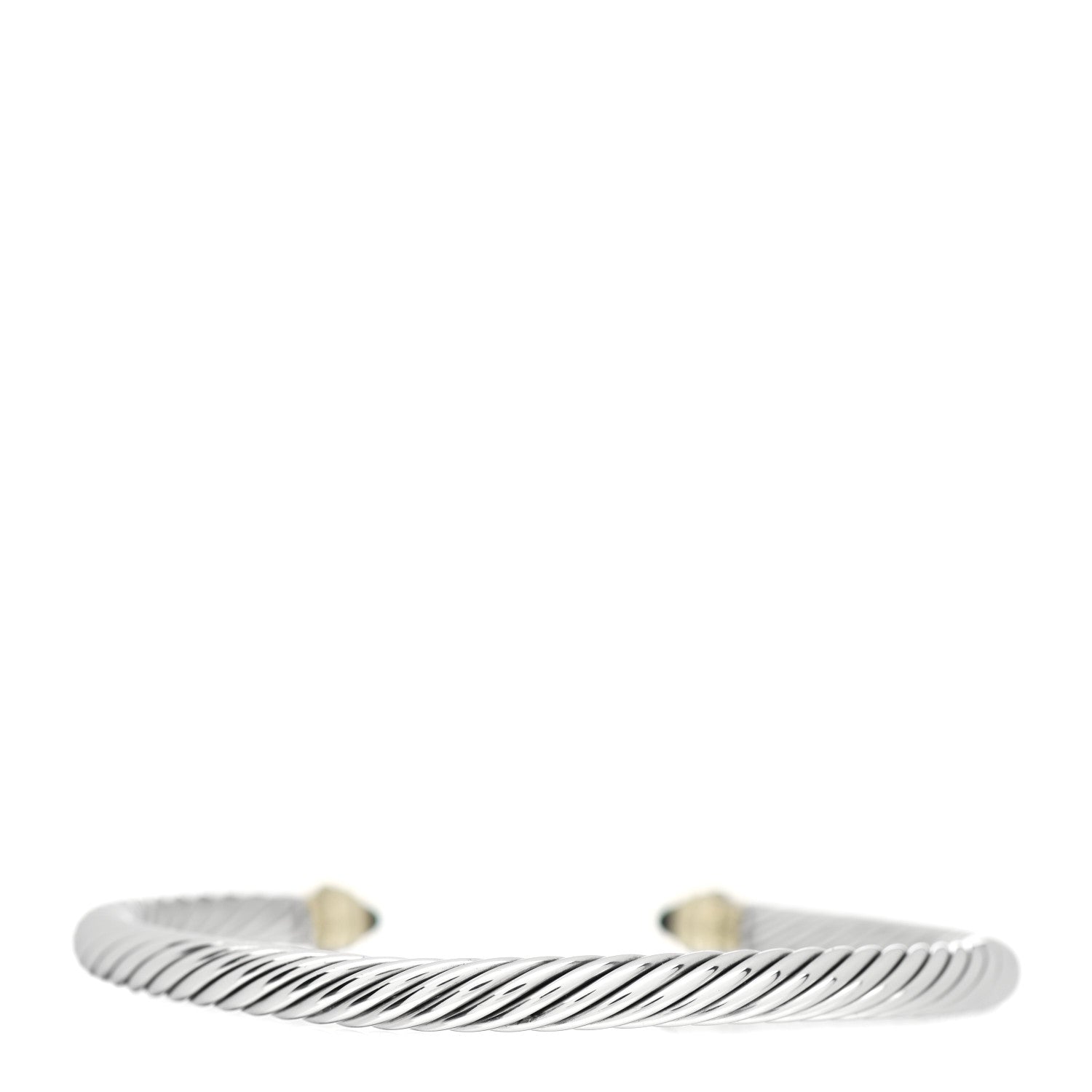 David Yurman Sterling Silver 14K Yellow Gold Black Onyx 5mm Cable Classics Petite Color Bracelet 3 of 4