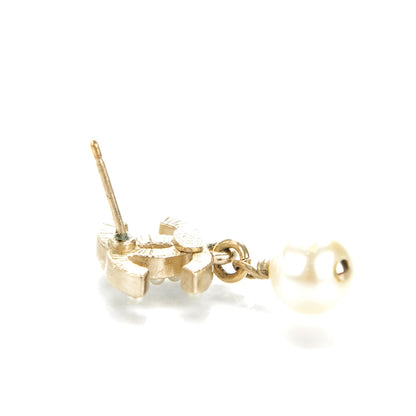 Chanel Pearl CC Drop Earrings Gold 4 of 7