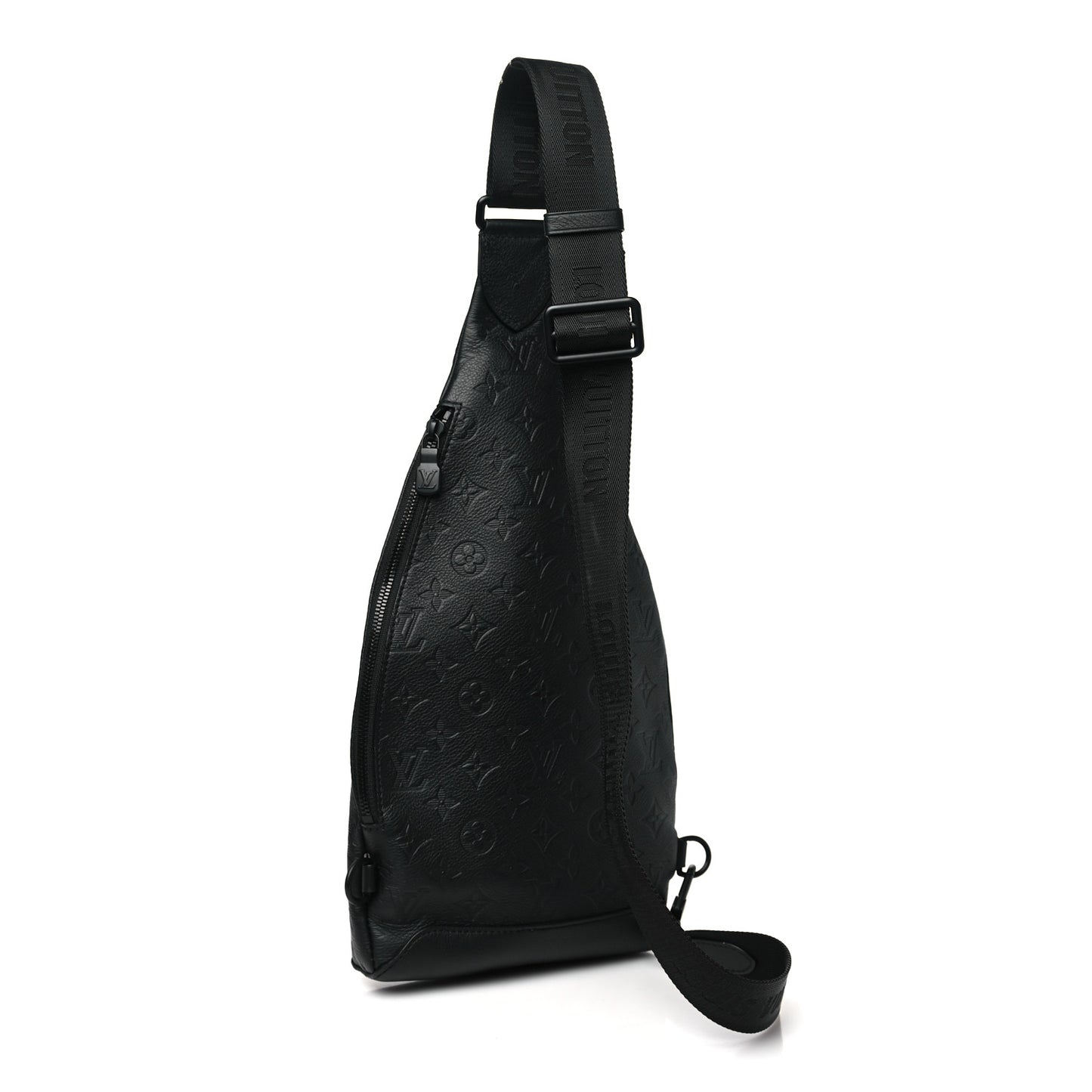 Calfskin Shadow Monogram Duo Slingbag Black