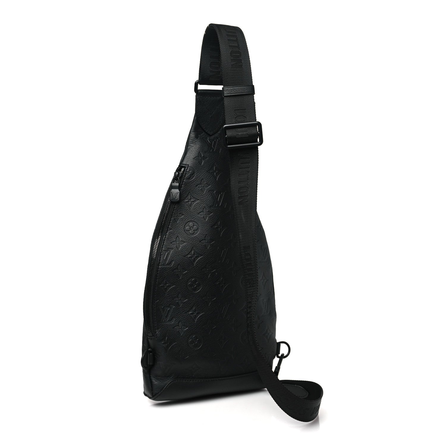 Louis Vuitton Calfskin Shadow Monogram Duo Slingbag Black 3 of 9