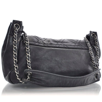 Chanel Leather Diamond Stitch Flap Black 3 of 9