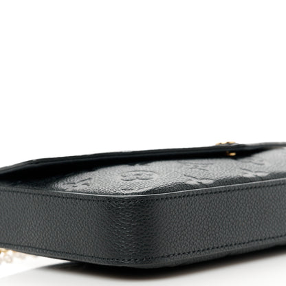 Louis Vuitton Empreinte Pochette Felicie Chain Wallet Black 9 of 10