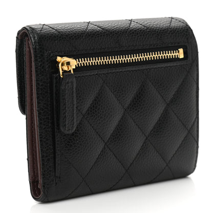 Chanel Caviar Quilted Compact Flap Wallet Black 3 of 9