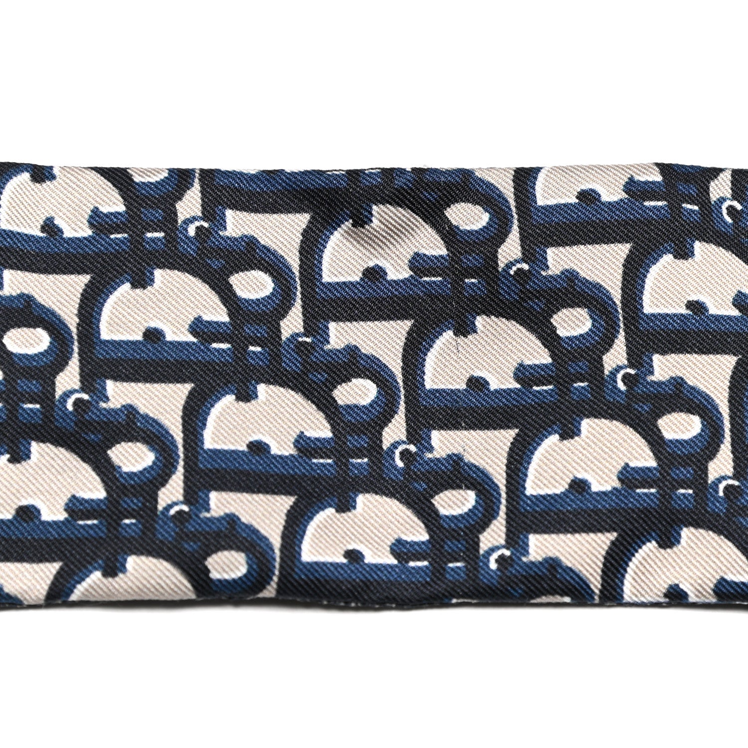 Christian Dior Silk Oblique Mitzah Scarf Blue 3 of 4