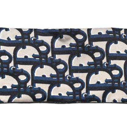 Christian Dior Silk Oblique Mitzah Scarf Blue 3 of 4